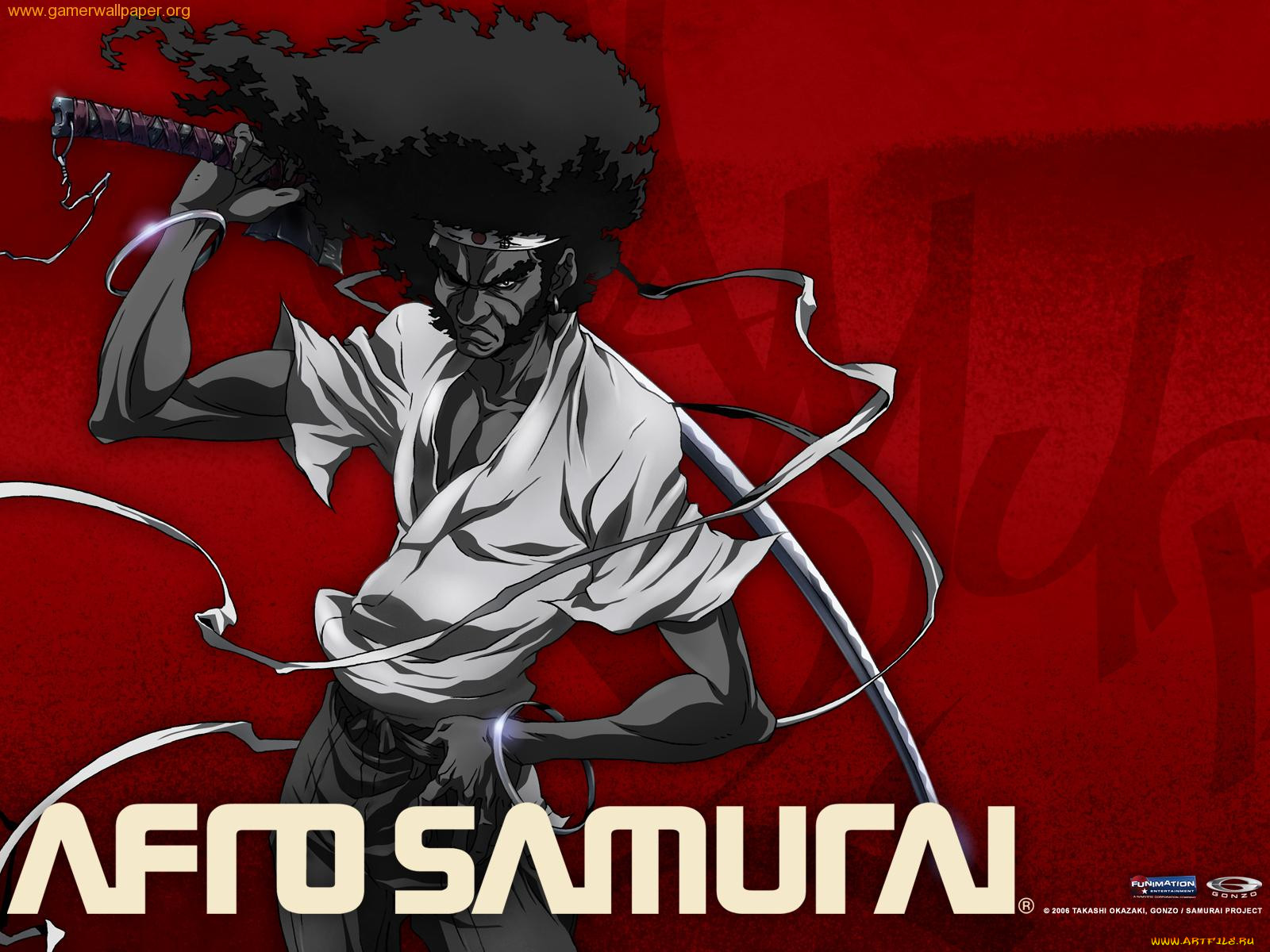 , afro, samurai